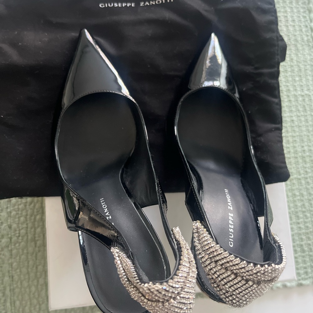 Giuseppe Zanotti Black Women's Shoes with Silver Accents
